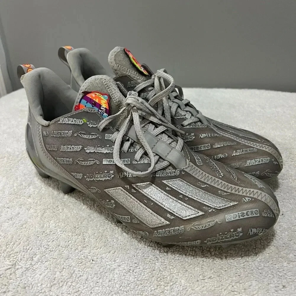 Adidas Adizero Mens Sz 9 Big Mood Silver Football Cleats GY4380